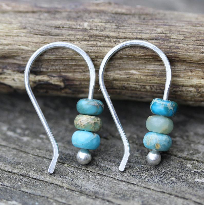 ROSALIE - Oceanic Turquoise Beaded Earrings
