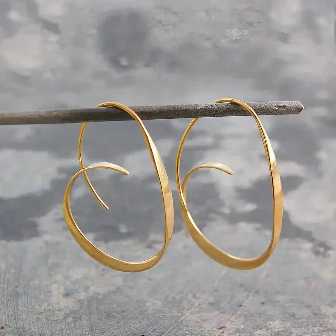 Iris | Open Spiral Drop Earrings