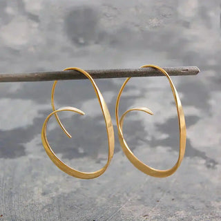 Iris | Open Spiral Drop Earrings