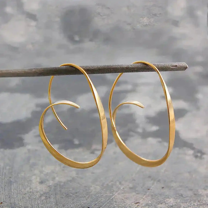 Iris | Open Spiral Drop Earrings