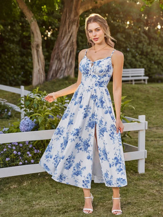 SUZANNE™ - Summer Slit Floral Dress
