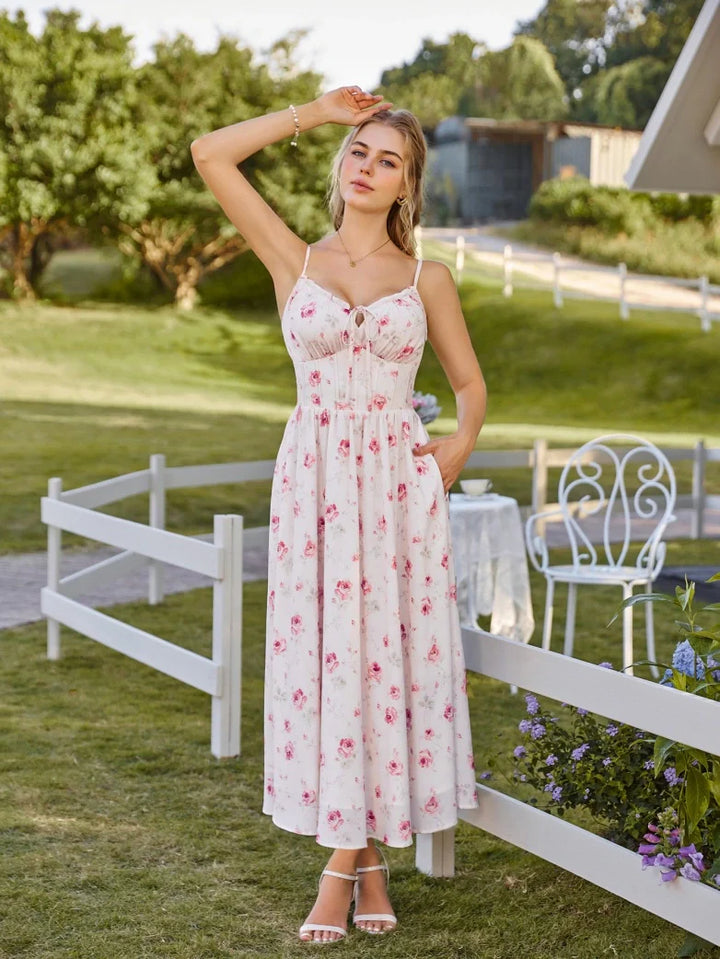 SUZANNE™ - Summer Slit Floral Dress
