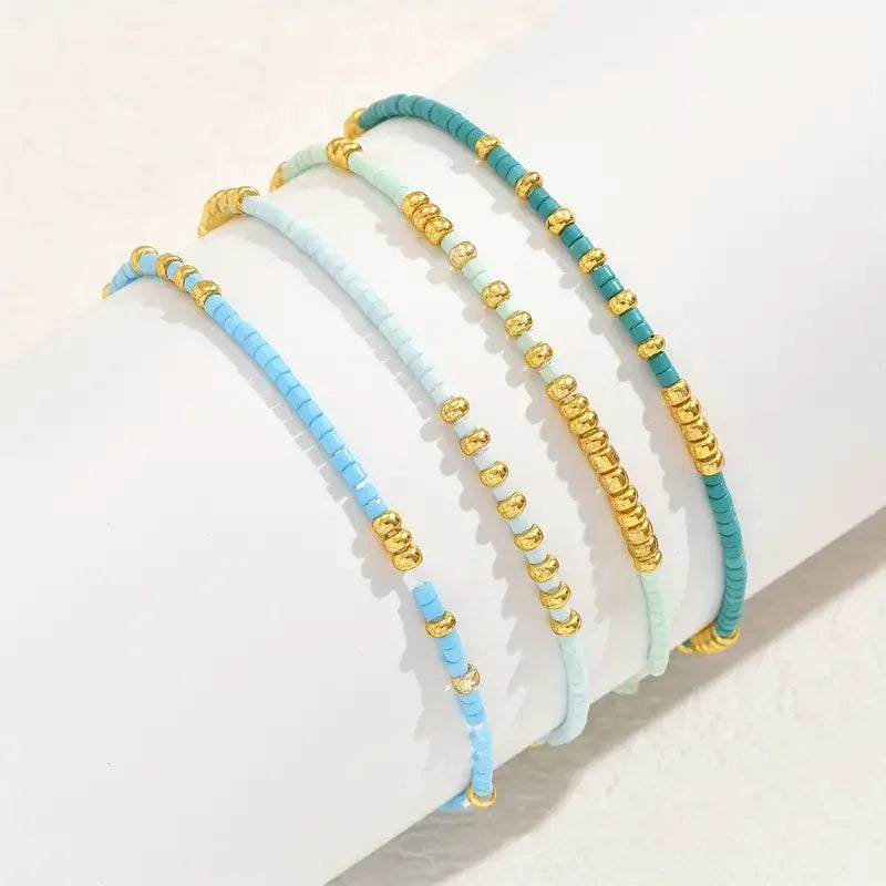 BEATRIX - Turquoise Beaded Bracelet Set
