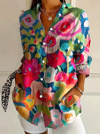 Selma | Colorful Blouse with Playful Print