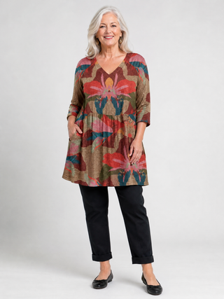 ELETTRA™ - Long V-Neck Blouse