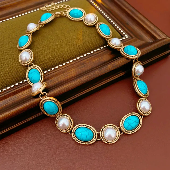 MARGAUX - Antique Turquoise Pearl Set