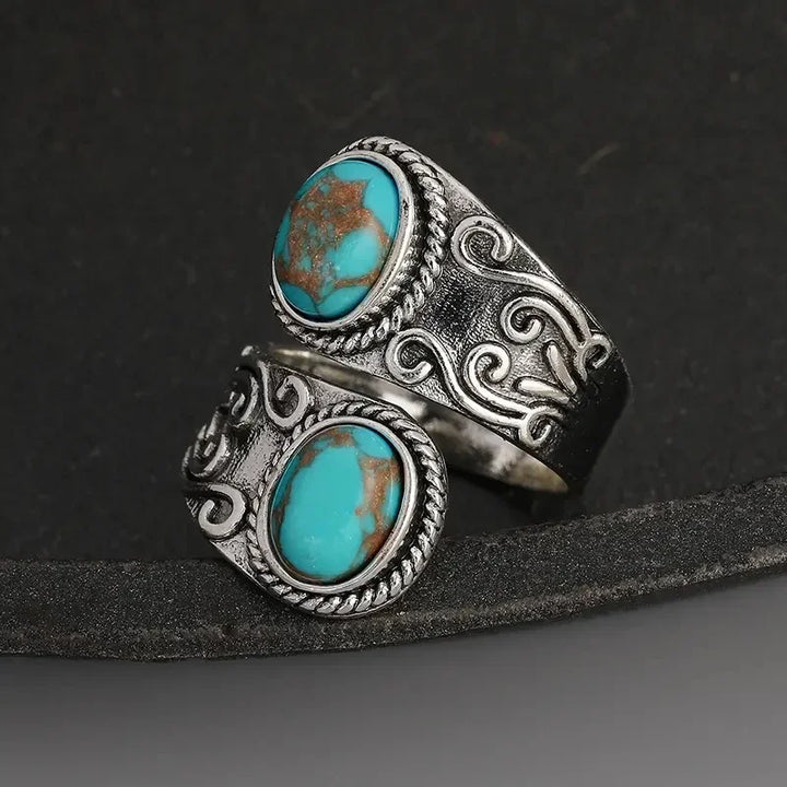 AMELIE - Vintage Turquoise Band Ring