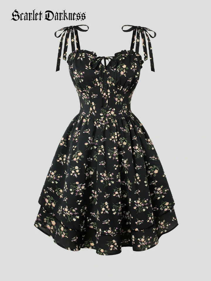 MIREILLE™ - Ditsy Floral Fitted Dress
