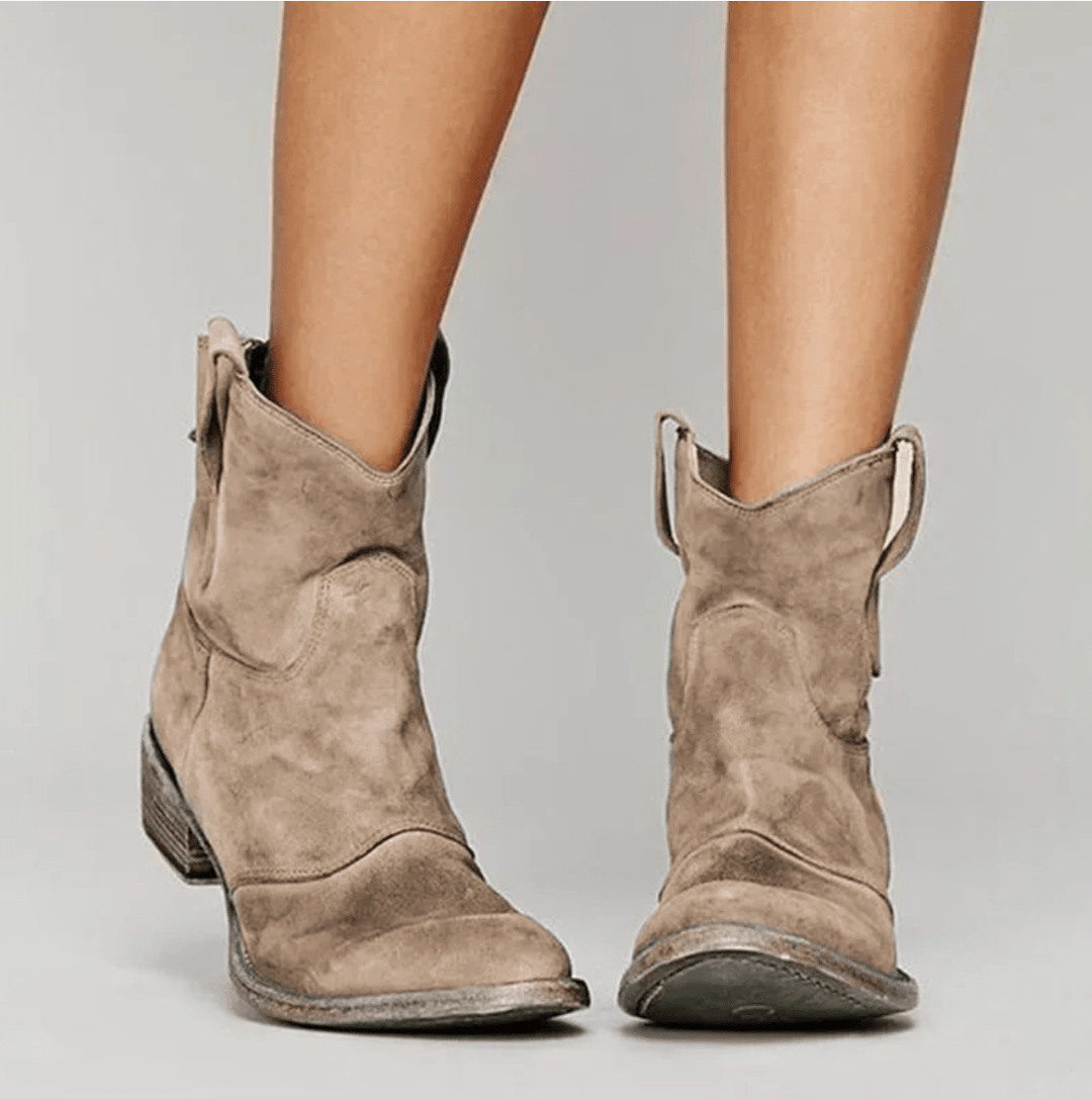 Delphine Suede Orthopedic Boots - Light Brown