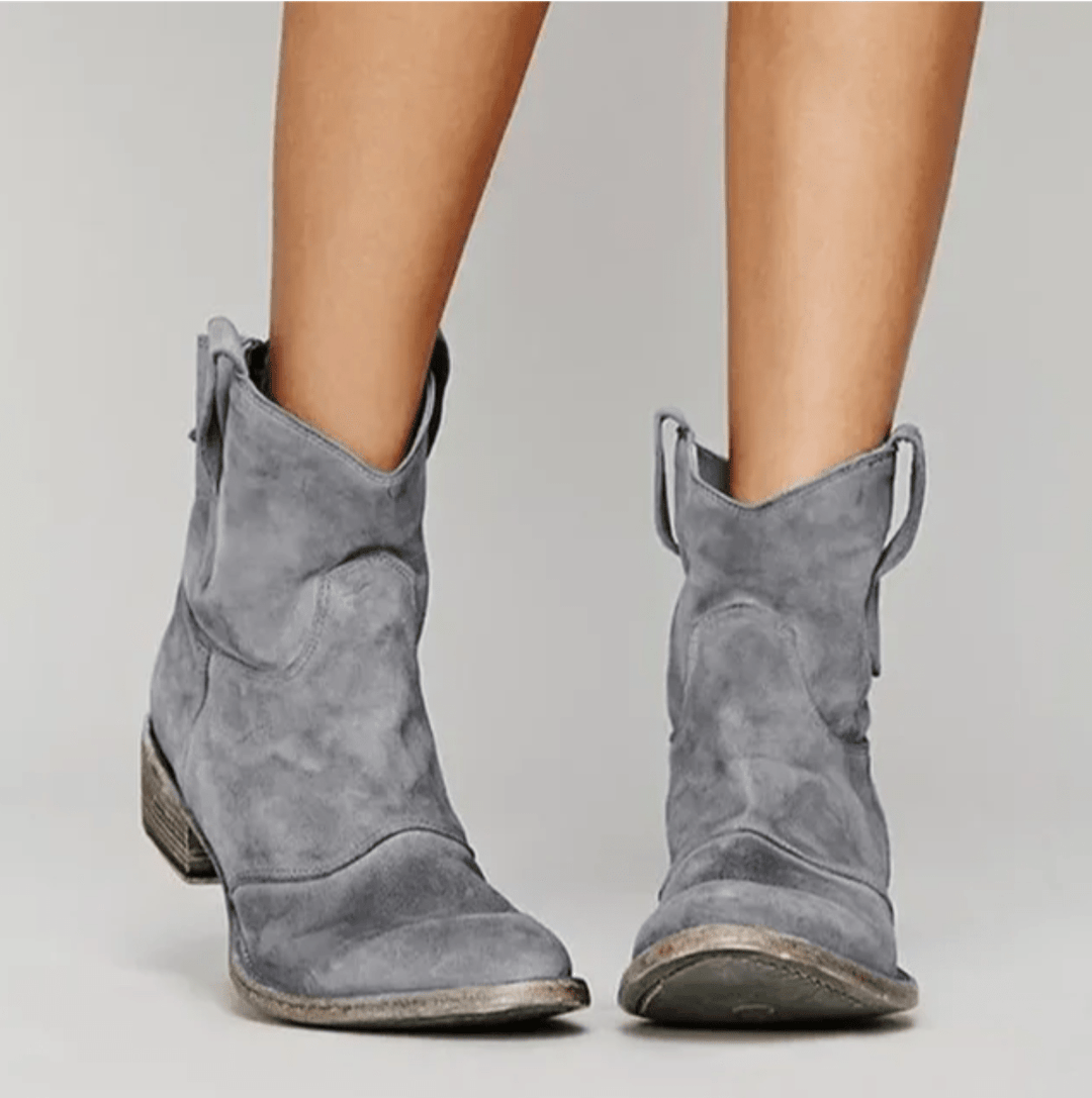 Delphine Suede Orthopedic Boots - Gray