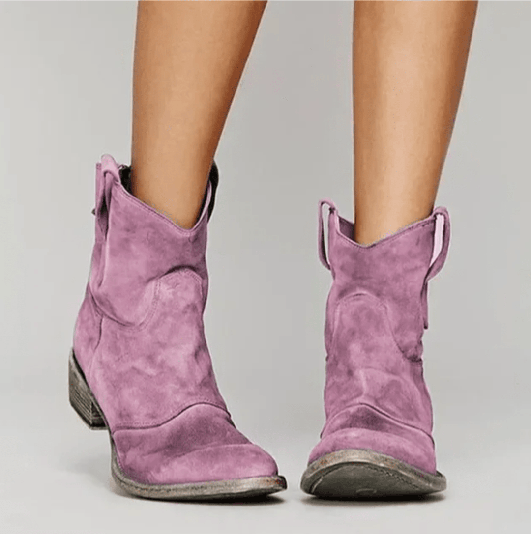 Delphine Suede Orthopedic Boots - Pink