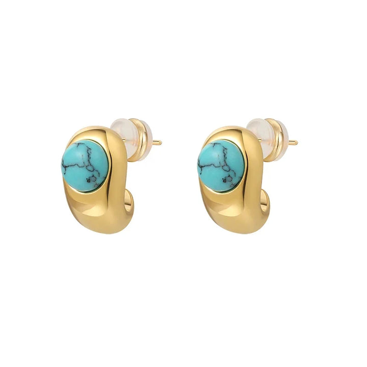 HELOISE - Turquoise Copper Earrings