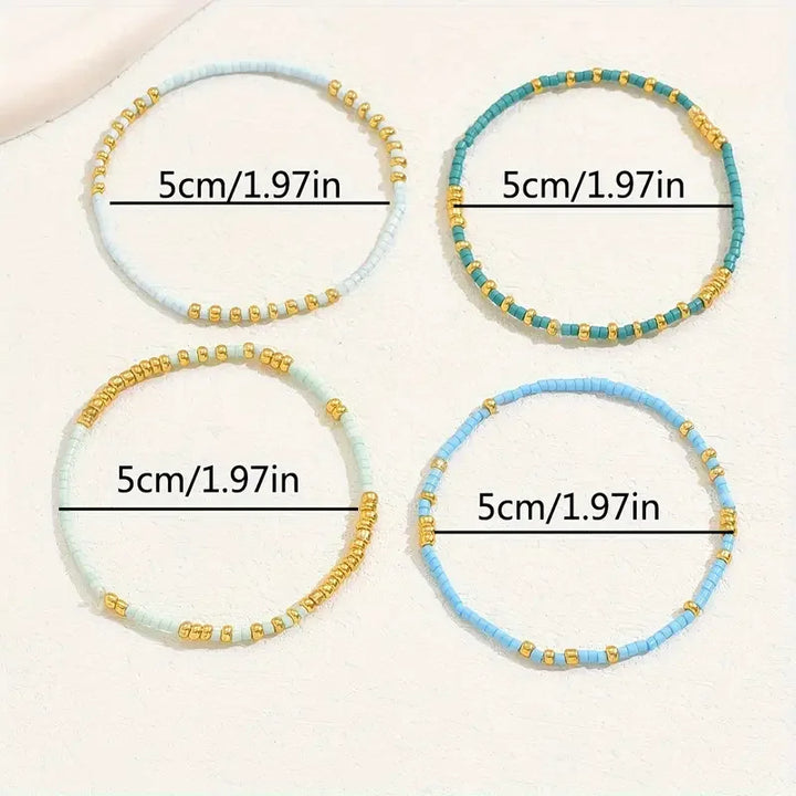 BEATRIX - Turquoise Beaded Bracelet Set