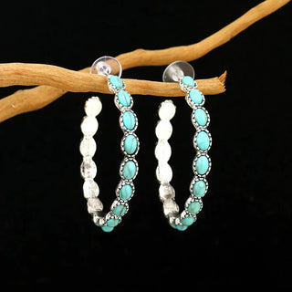 REINE - Turquoise Circle Earrings