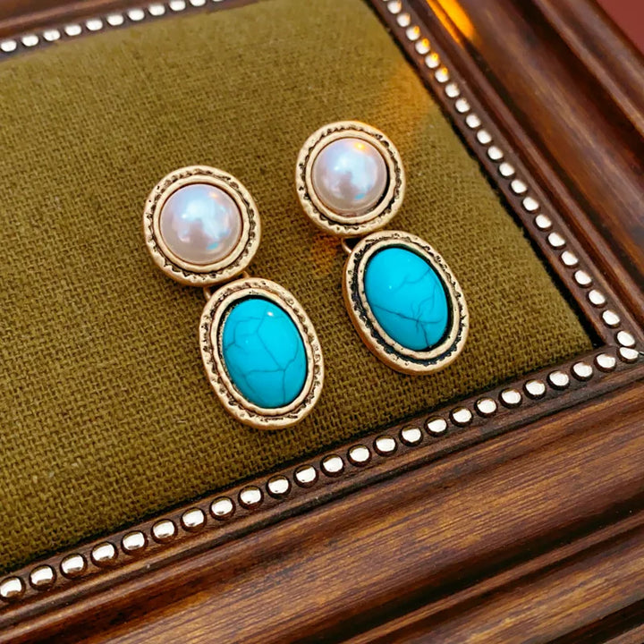 MARGAUX - Antique Turquoise Pearl Set