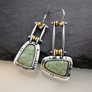 FABIENNE - Handcrafted Turquoise Drop Earrings