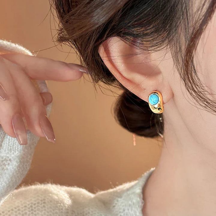 HELOISE - Turquoise Copper Earrings