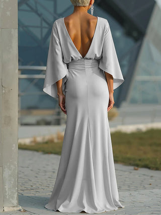 Oceane™ - Elegant V-neck Backless Sleeve Dress