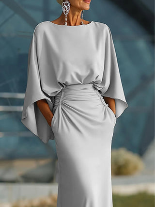 Oceane™ - Elegant V-neck Backless Sleeve Dress