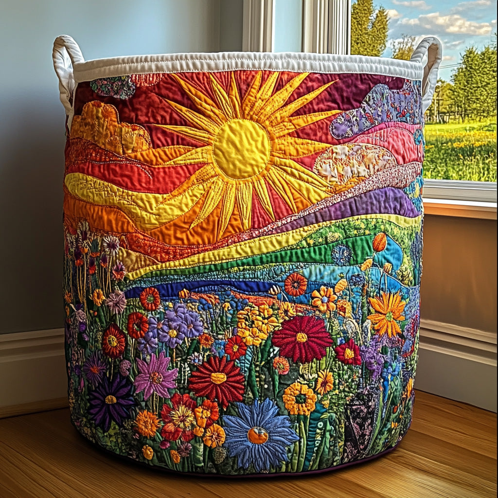 MAIKEN - Sunlit Bliss Quilted Laundry Basket