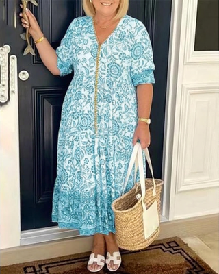 AMITY™ - Floral Boho Maxi Dress