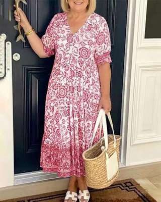 AMITY™ - Floral Boho Maxi Dress