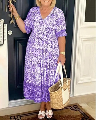 AMITY™ - Floral Boho Maxi Dress