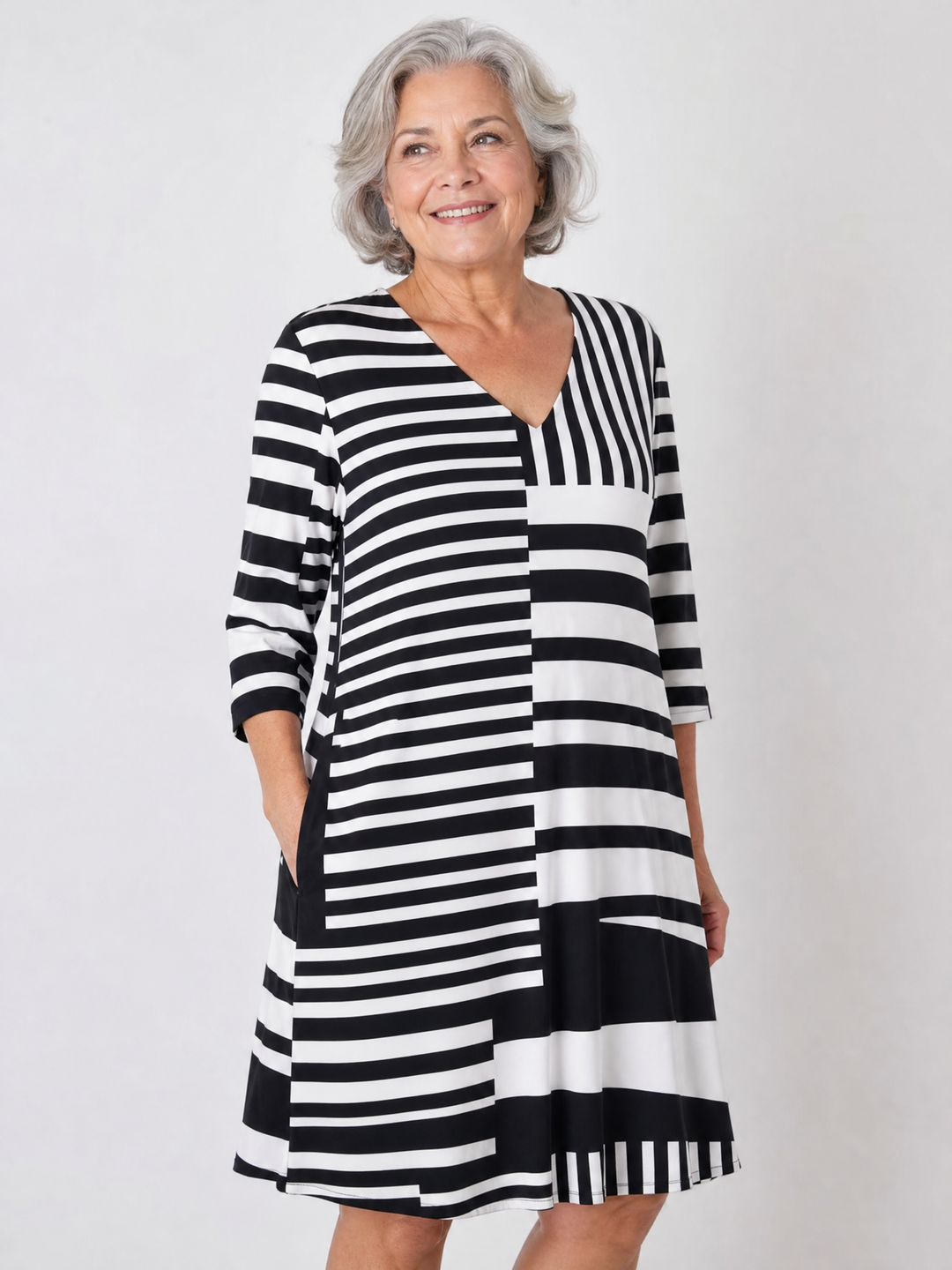 SOLINE™ - Long V-Neck Blouse