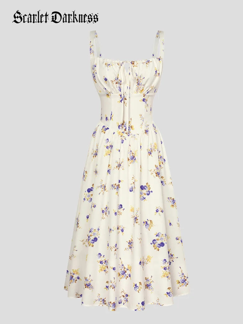 PERRINE™ - Summer Floral Milkmaid Dress
