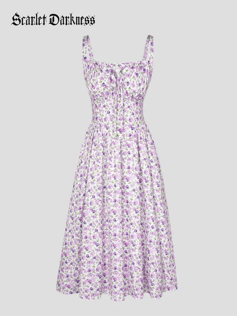PERRINE™ - Summer Floral Milkmaid Dress