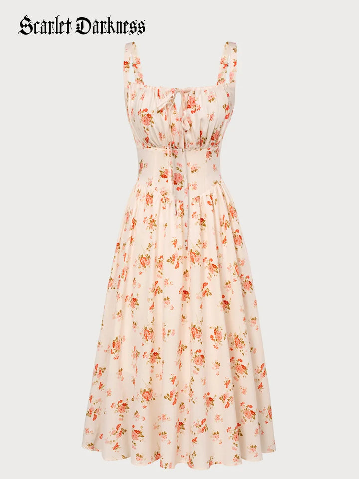 PERRINE™ - Summer Floral Milkmaid Dress