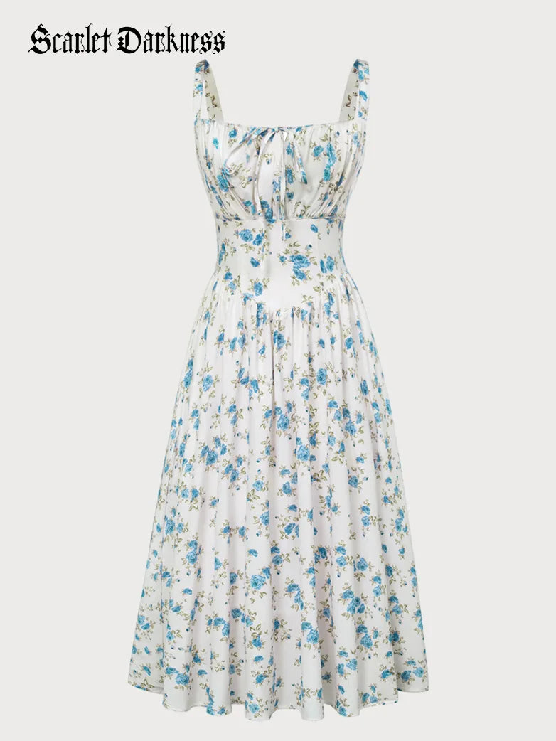 PERRINE™ - Summer Floral Milkmaid Dress
