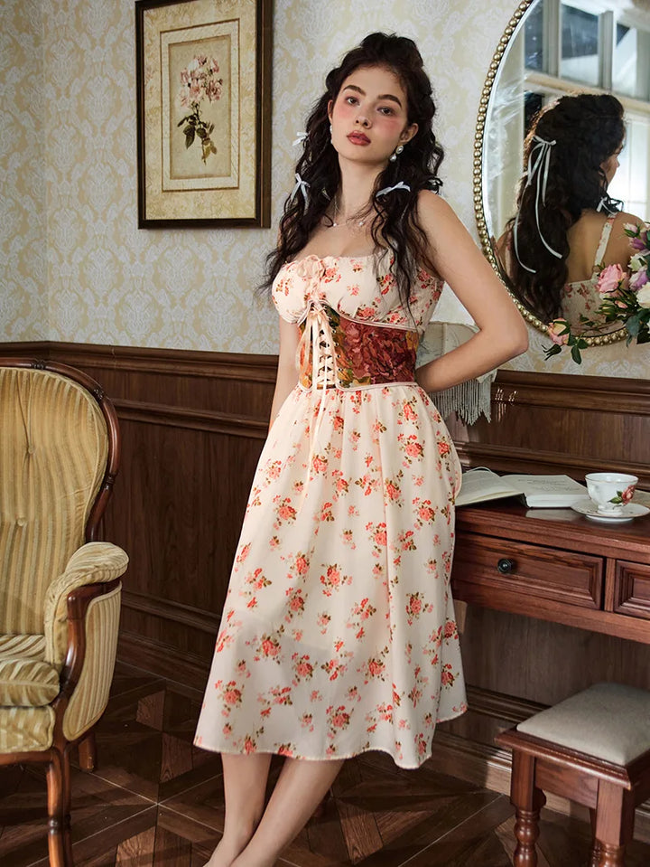 PERRINE™ - Summer Floral Milkmaid Dress