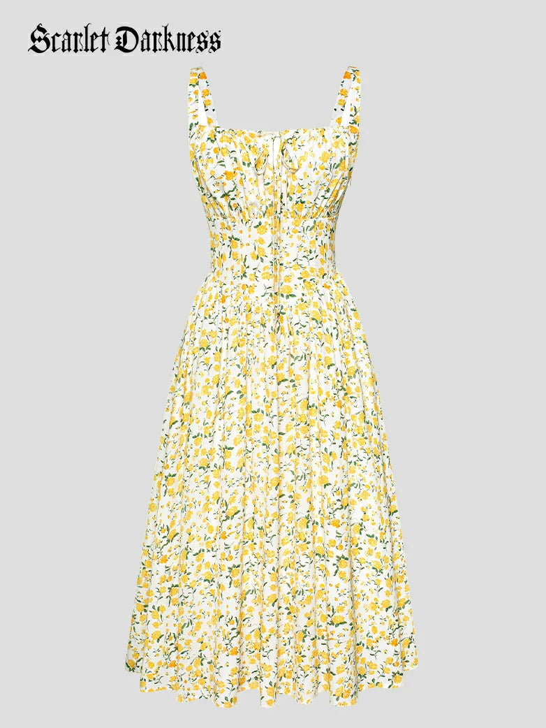 PERRINE™ - Summer Floral Milkmaid Dress