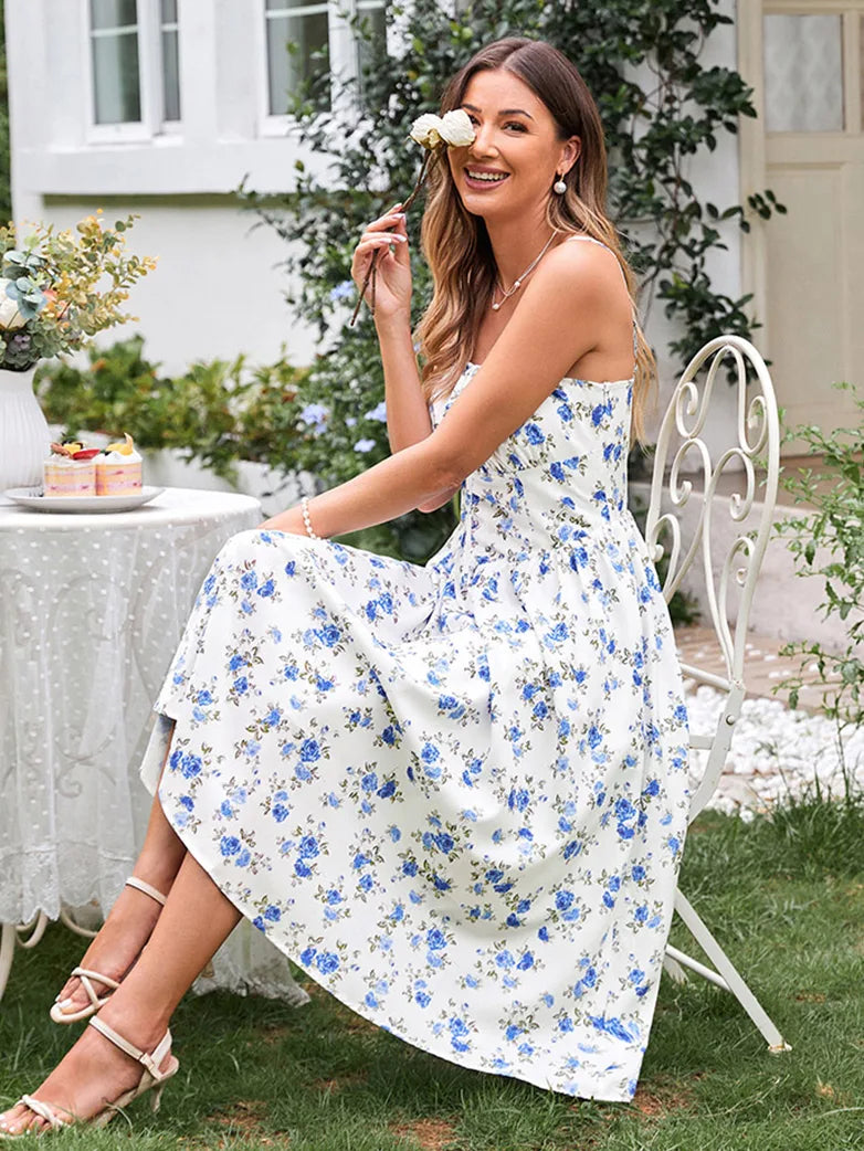 PERRINE™ - Summer Floral Milkmaid Dress