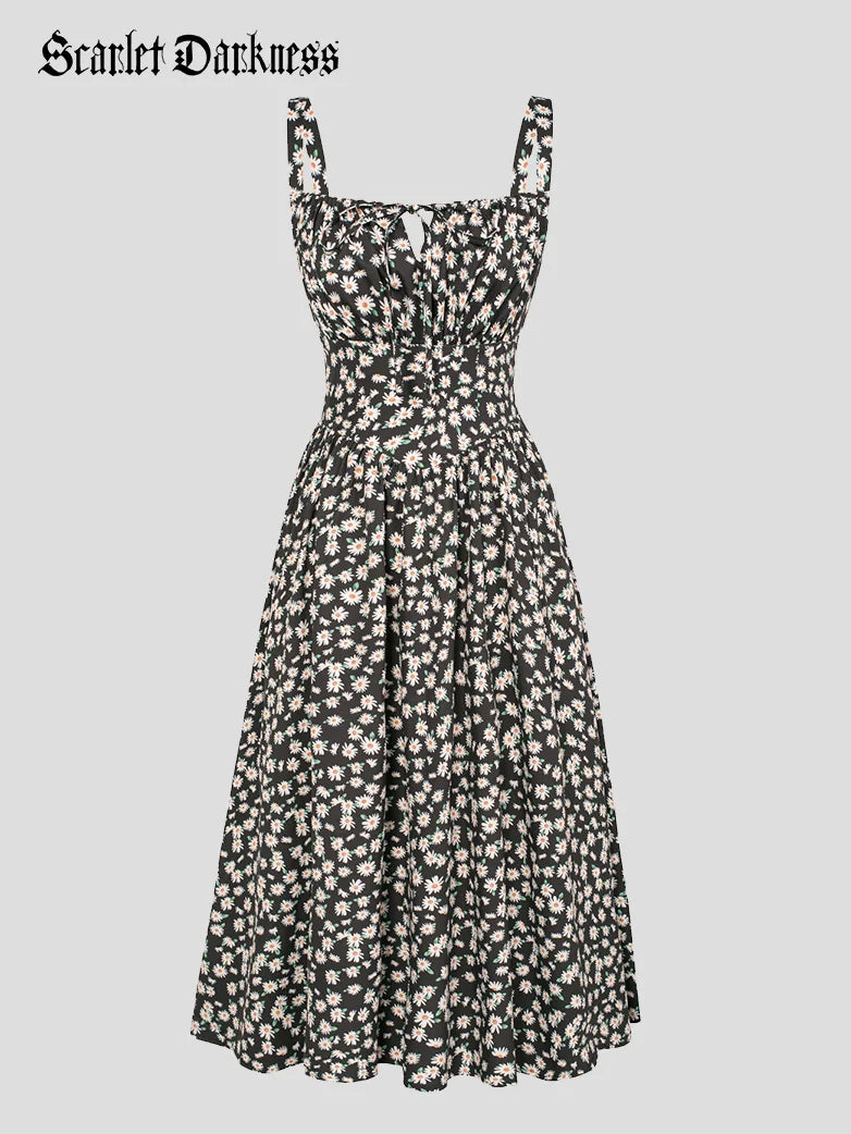 PERRINE™ - Summer Floral Milkmaid Dress