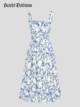 PERRINE™ - Summer Floral Milkmaid Dress
