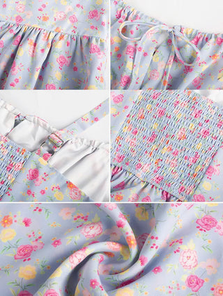 BERTHE™ - Summer Floral Puffy Corset Dress