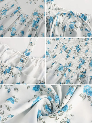 BERTHE™ - Summer Floral Puffy Corset Dress