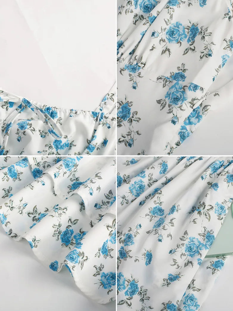 BERTHE™ - Summer Floral Puffy Corset Dress
