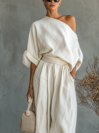 GIOVANNA™ - One-Shoulder Two-Piece Set