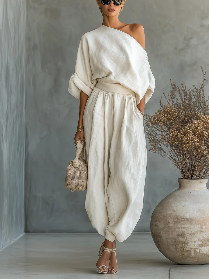 GIOVANNA™ - One-Shoulder Two-Piece Set
