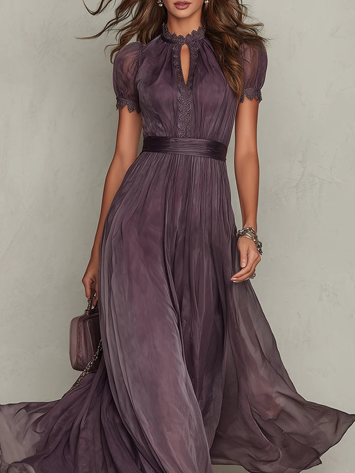 Ottiline™ - Vintage Elegant Chiffon Maxi Dress