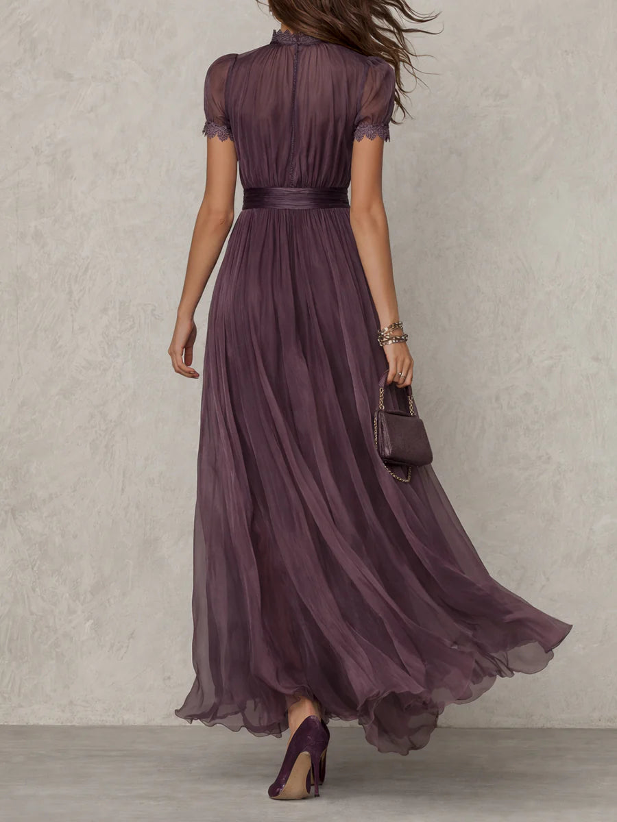 Ottiline™ - Vintage Elegant Chiffon Maxi Dress