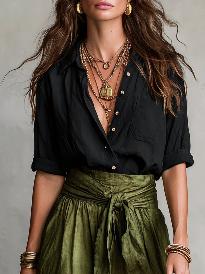 MARTINA - Elegant and Fluid One-Shoulder Maxi Dress
