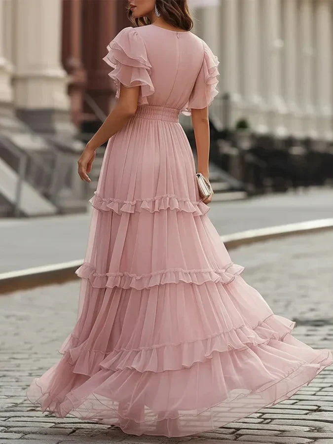 Hyacinthe™ - Light Pink Elegant Wedding Maxi Dress