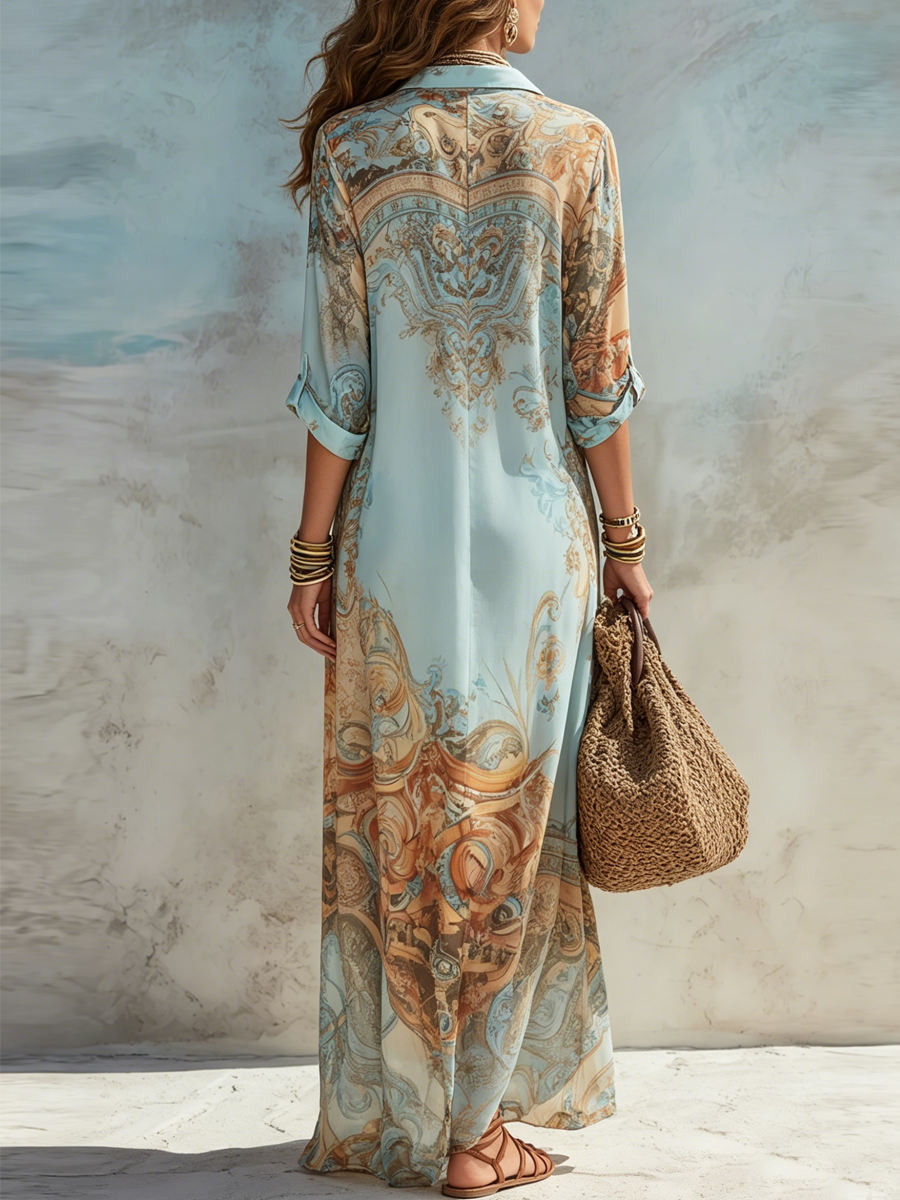 AMALFI™ - Mediterranean Shirt Dress