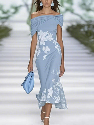 Alethea™ - Elegant Floral Print Dress