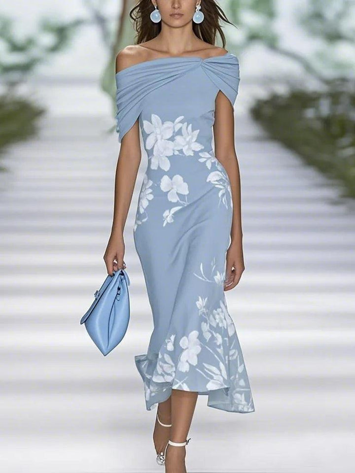 Alethea™ - Elegant Floral Print Dress