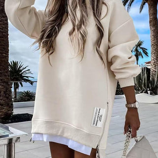 RODNEY™ - Cozy Long Sleeve Pullover Side Zipper Sweatshirt